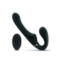 No-Parts Vibracijski strap on dildo brez pasu No-Parts - Avery, 22 cm, črn