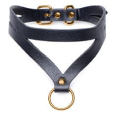 Master Series Ovratnica z obročkom Baddie Collar, črna/zlata