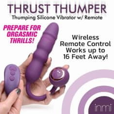 Inmi Silikonski vibrator z daljincem Thrust Thumper, 