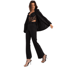 ITALY MODA Ženske široke hlače INGA črne barve DHJ-SP-18737.19_405706 2XL