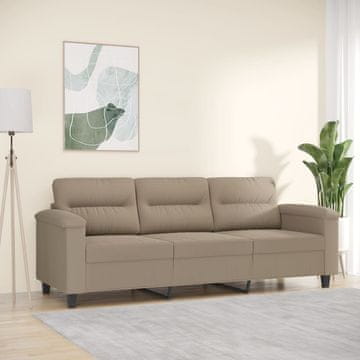 Vidaxl vidaXL Trosed, taupe, 180 cm, oblazinjen z mikrovlakni