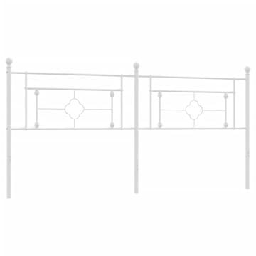 Vidaxl Kovinsko nadomestno vzglavje belo 200 cm