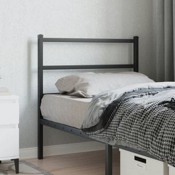 Vidaxl vidaXL Kovinsko vzglavje postelje črno 90 cm