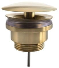 SILFRA Izliv umivalnika 5/4“, nezapirljiv, velika zlatna zaponka, 10–55 mm