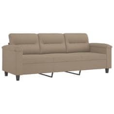 Vidaxl Kavč trosed taupe 180 cm tkanina iz mikrovlaken