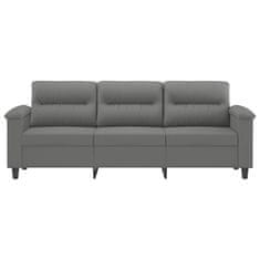 Vidaxl Kavč trosed temno siv 180 cm tkanina iz mikrovlaken