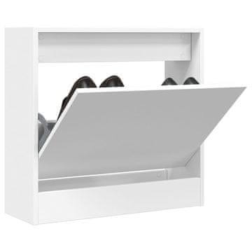 Vidaxl vidaXL Omarica za čevlje bela 60x21x57 cm lesena