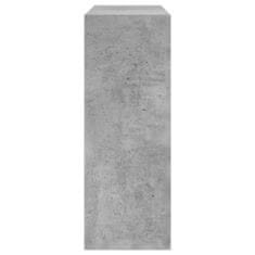 Greatstore Omarica za čevlje betonsko siva 60x21x57 cm inženirski les