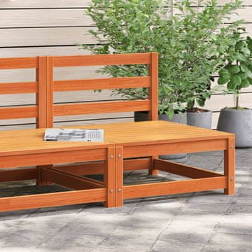 Vidaxl vidaXL Vrtni kavč brez naslonjala za roke rjave barve 70x70x67 cm