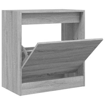 Vidaxl Omarica za čevlje siva sonoma 60x34x63,5 cm inženirski les