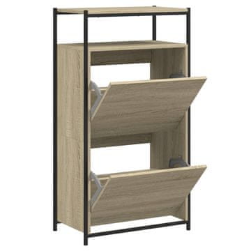 Vidaxl Omarica za čevlje sonoma hrast 60x34x112 cm inženirski les