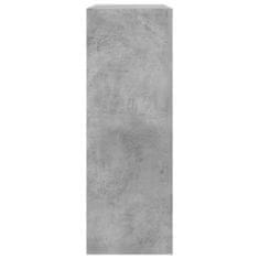 Greatstore Omarica za čevlje betonsko siva 80x34x96,5 cm inženirski les