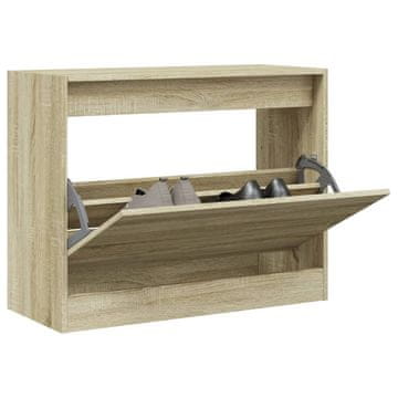 Vidaxl vidaXL Omarica za čevlje sonoma hrast 80x34x63 cm, material na osnovi lesa