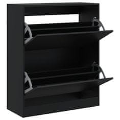 Vidaxl Omarica za čevlje črna 80x34x96,5 cm inženirski les