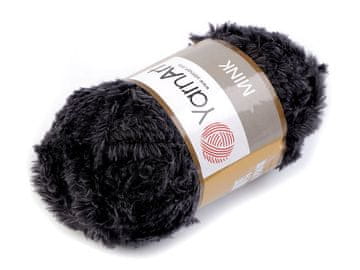 Pletena preja Mink 50 g - (336) črno črnilo