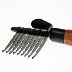 EBI NOIR JAPANDI Glavnik za obrezovanje z ukrivljenimi zobmi (z 9 kratkimi zobmi) L 19,5x6,5x2,5cm
