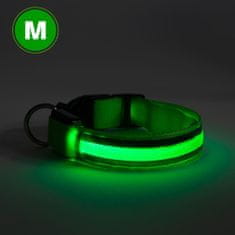 yummie ovratnica z LED osvetlitvijo - USB z baterijo - velikost M (48cm) - zelena