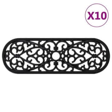 Vidaxl Podloge za stopnice 10 kosov 25x75 cm guma