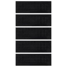Vidaxl Podloge za stopnice 5 kosov 25x75 cm guma