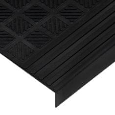 Vidaxl Podloge za stopnice 5 kosov 25x75 cm guma