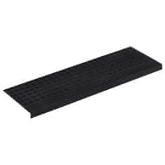 Vidaxl Podloge za stopnice 10 kosov 25x75 cm guma