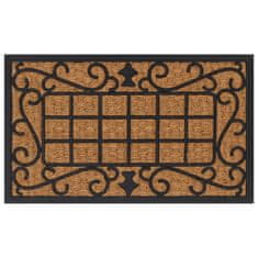 Vidaxl Predpražnik pravokoten 45x75 cm guma in kokosova vlakna
