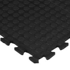 Greatstore Gumijasta talna plošča črna 12 mm 90x120 cm