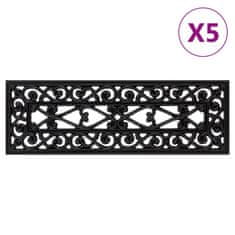 shumee vidaXL Podloge za stopnice 5 kosov 25x75 cm guma