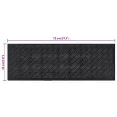 Vidaxl Podloge za stopnice 10 kosov 25x75 cm guma
