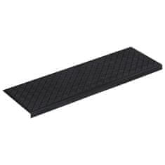Vidaxl Podloge za stopnice 10 kosov 25x75 cm guma