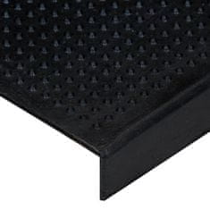 Vidaxl Podloge za stopnice 10 kosov 25x75 cm guma