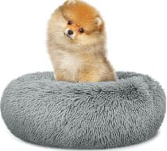 Ljubki dom Plišasta pasja postelja 40 cm svetlo siva