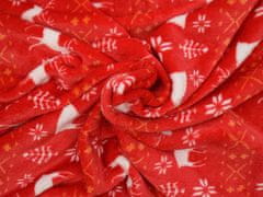 Ljubki dom Rdeča božična mikropliš deka, 150x200 cm