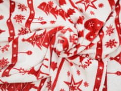 Ljubki dom Rdeče-bela božična mikropliš deka, 150x200 cm