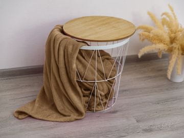 Ljubki dom Svetlo rjava mikropliš deka VIOLET, 150x200 cm