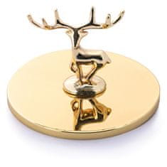Ljubki dom Černá skleněná šperkovnice DEER