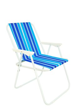 Ljubki dom Moder zložljiv ležalnik za plažo VIVA
