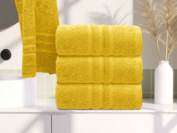 Ljubki dom Brisača Comfort 50 x 100 cm rumena, 100% bombaž
