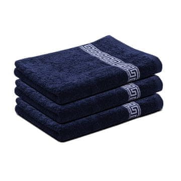 Ljubki dom Brisača GREEK 50 x 90 cm temno modra, 100% bombaž