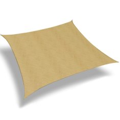 Ljubki dom Kvadratna senčna plahta SHADOW 5 x 5 m, bež