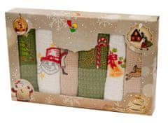 Ljubki dom Božične krpe v darilnem paketu set 6 kom