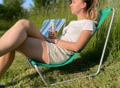 Ljubki dom Zeleni zložljivi ležalnik za na plažo SAND