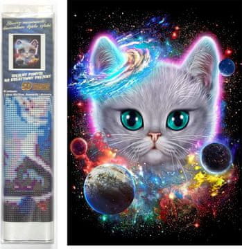 Norimpex Diamantna slika Vesoljski mucek 30x40cm