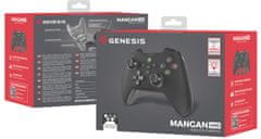 Genesis Mangan 400 brezžični igralni plošček, Windows/Android/iOS, torbica, črn
