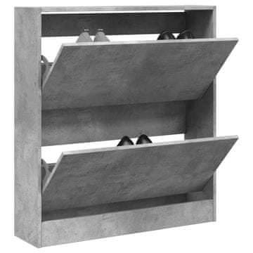 Vidaxl vidaXL Omarica za čevlje betonsko siva 80x21x87,5 cm
