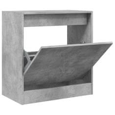 Greatstore Omarica za čevlje betonsko siva 60x34x63,5 cm inženirski les