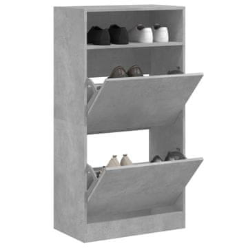 Vidaxl vidaXL Omarica za čevlje betonsko siva 60x34x116 cm
