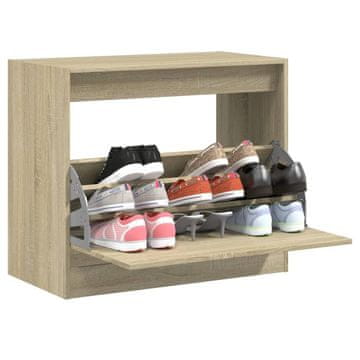Vidaxl vidaXL Omarica za čevlje sonoma hrast 80x42x69 cm, material na osnovi lesa