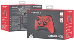 Genesis Mangan 400 brezžični igralni plošček, Windows/Android/iOS, torbica, rdeč