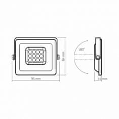 VIDEX Led reflektor LED-LUCA-10W-NW bel